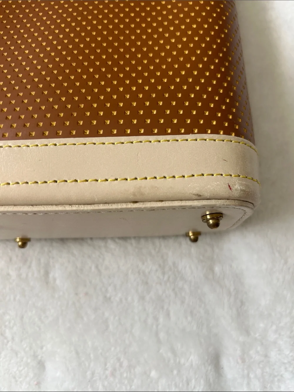 Vintage Dooney & Bourke Cabriolet Perforated Leather Hobo Shoulder Bag